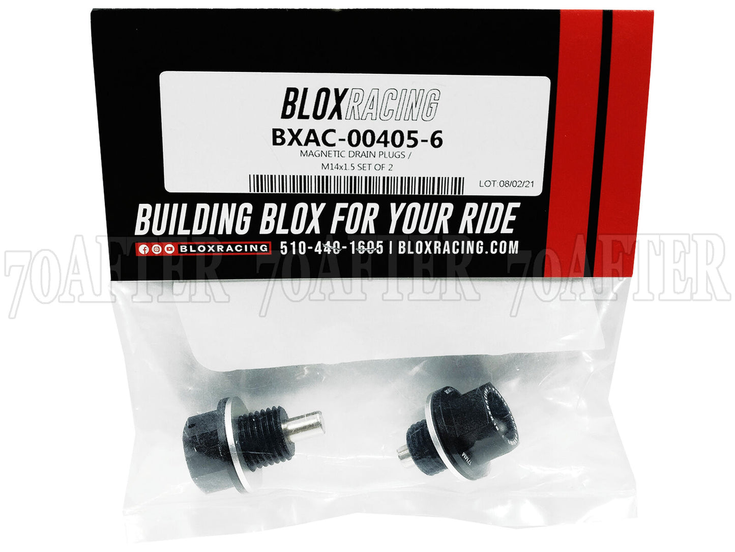 BLOX Racing Titanium Magnetic Transmission Oil Drain Plug - Honda M14X1.5